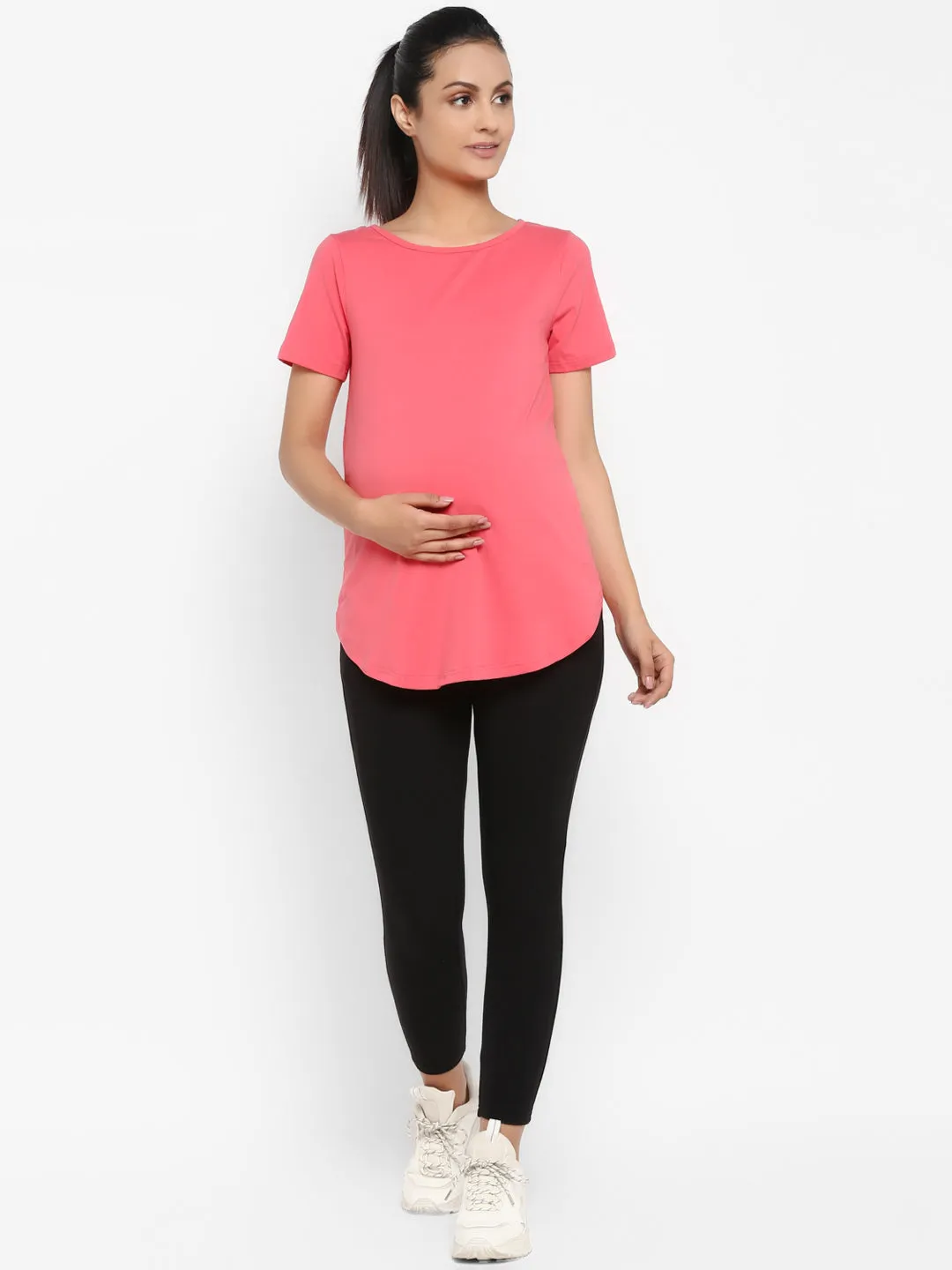 2pc. Maternity OverBelly Leggings + T-Shirt