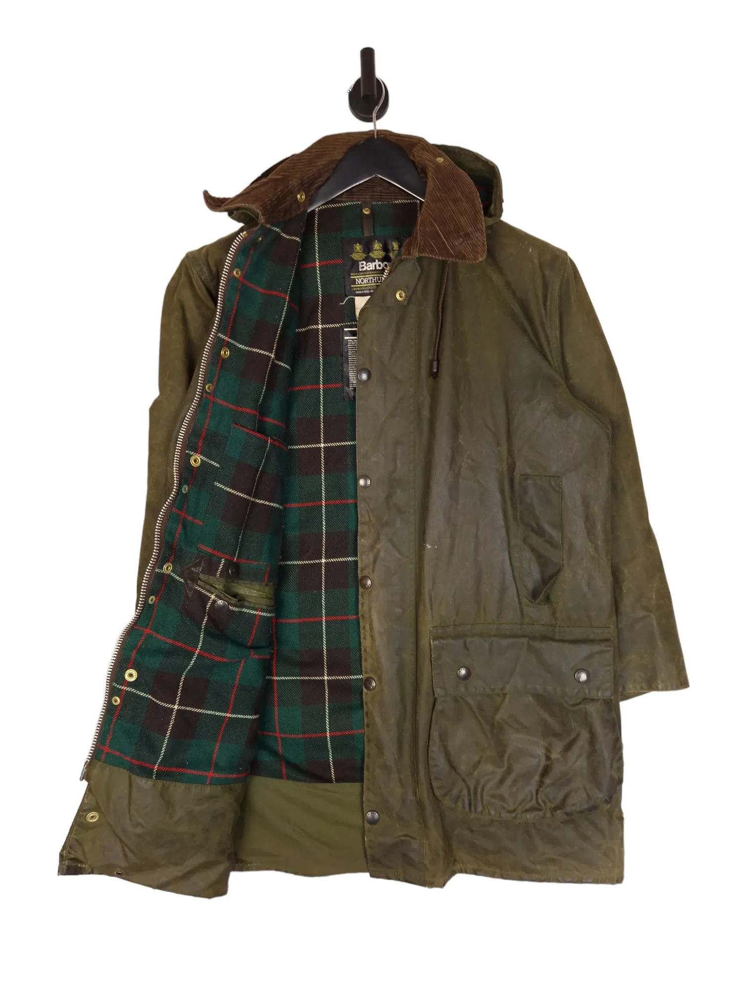 90's Barbour A400 Northumbria Wax Jacket - Size C40 L/XL