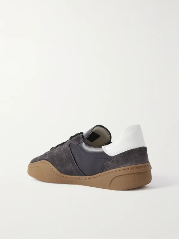 Acne Studios Bars Leather & Suede Sneakers Anthracite/Grey | Luxury and style at your fingertips