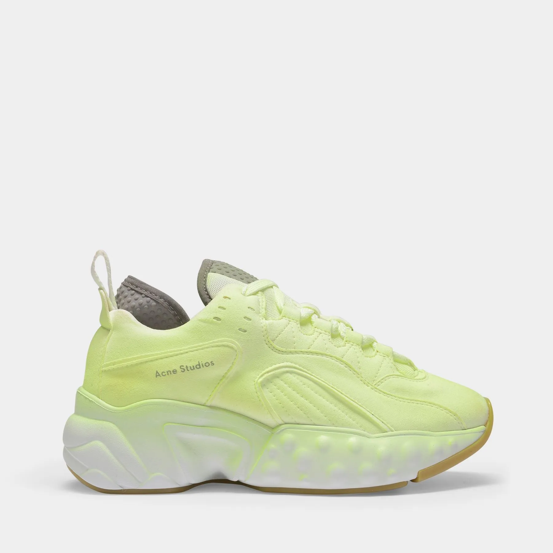 Acne Studios  Manhattan Overdyed Sneakers In Fluo Yellow Leather