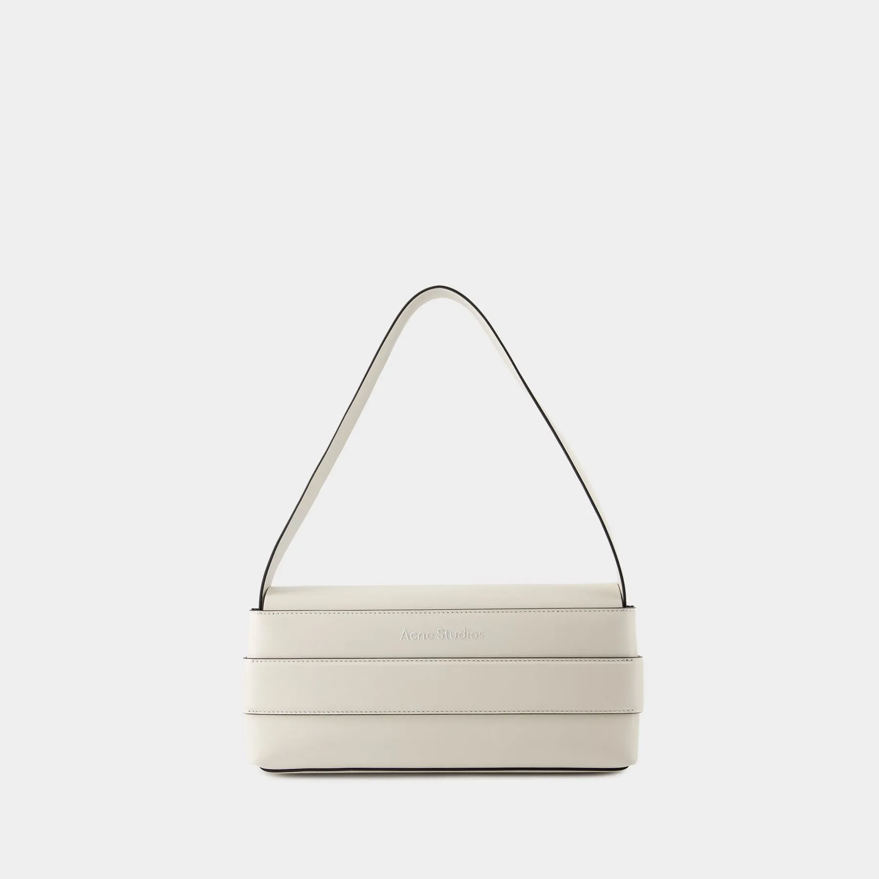 Acne Studios  Musubi Elongated Hobo Bag - Acne Studios - Leather - White/Black