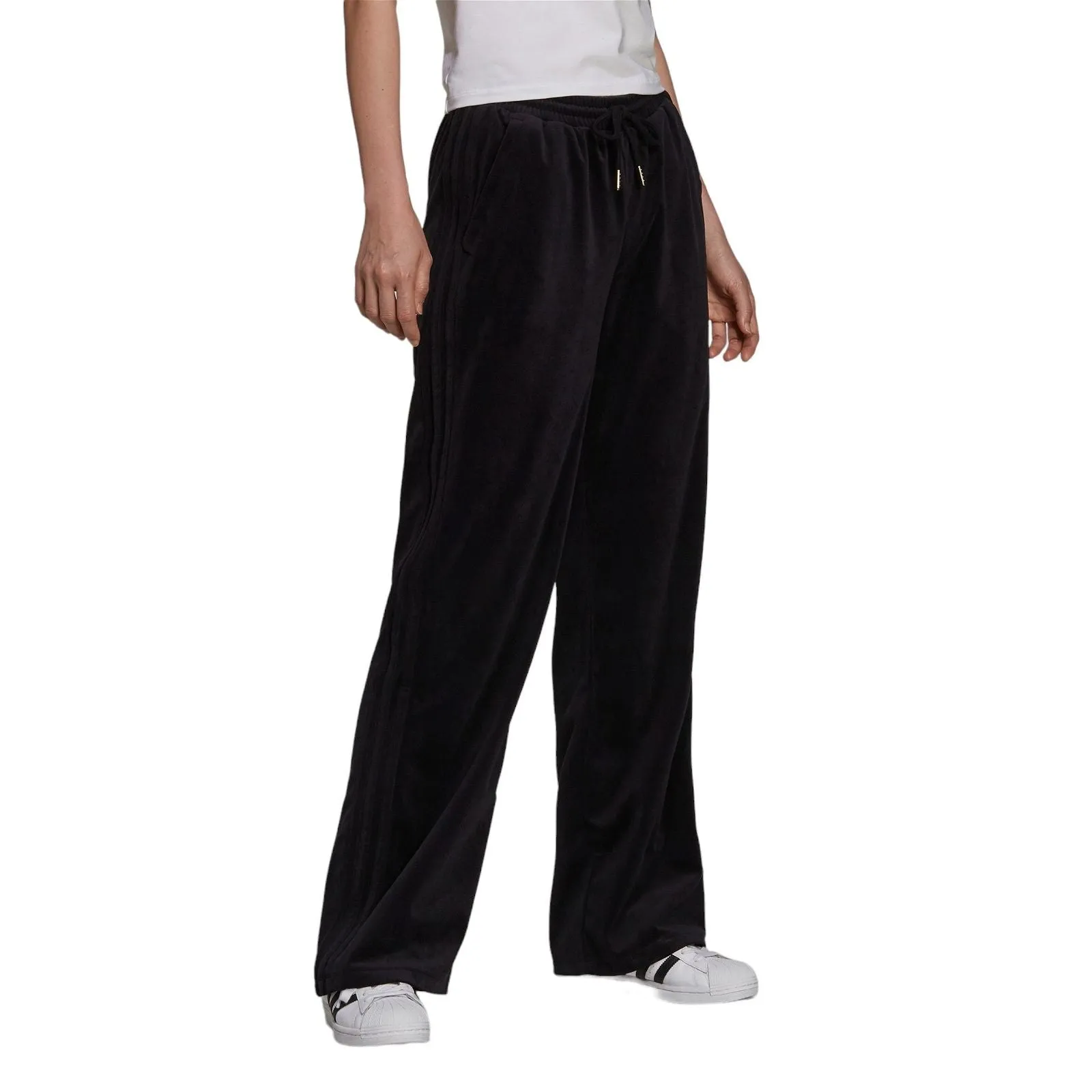 adidas Originals Womens Adicolor Velour Joggers - Black