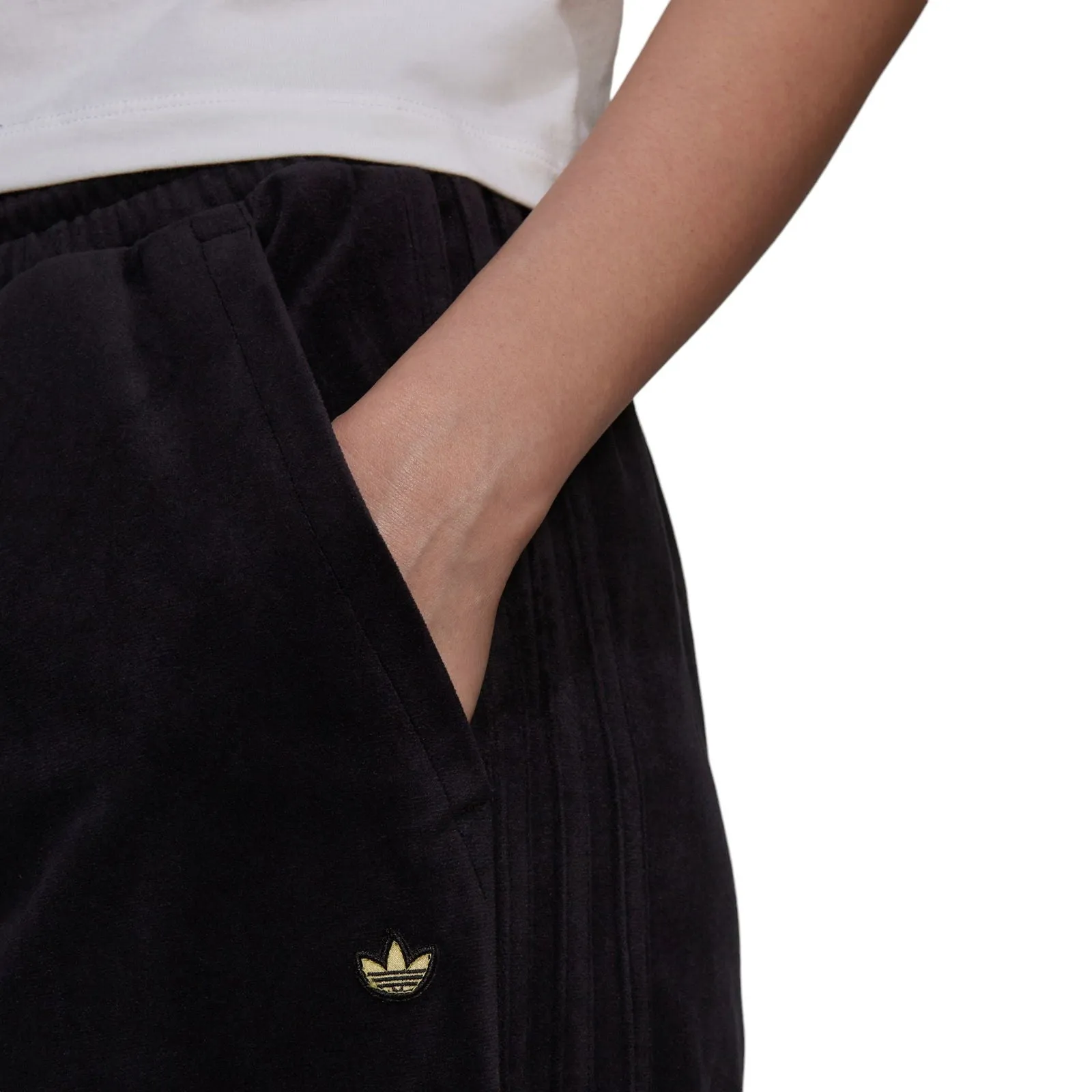 adidas Originals Womens Adicolor Velour Joggers - Black