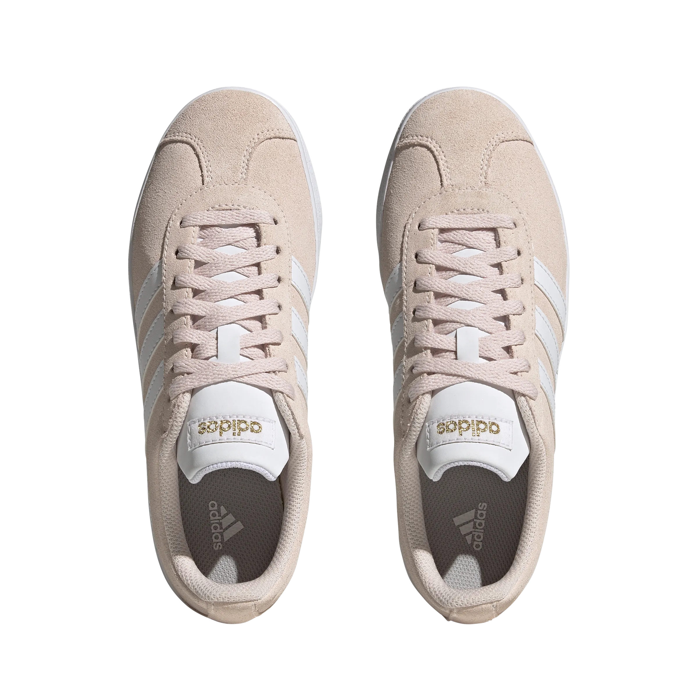 adidas VL Court 2.0 Trainers - Womens - Pale Pink/White/Gold