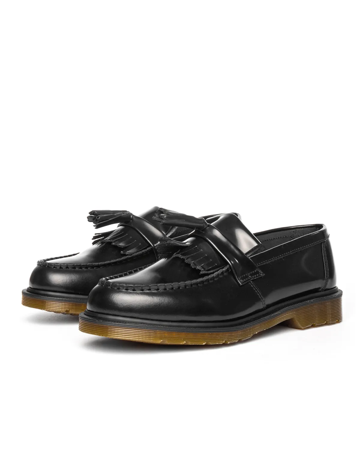 Adrian Tassel Loafer Polished Smooth Black