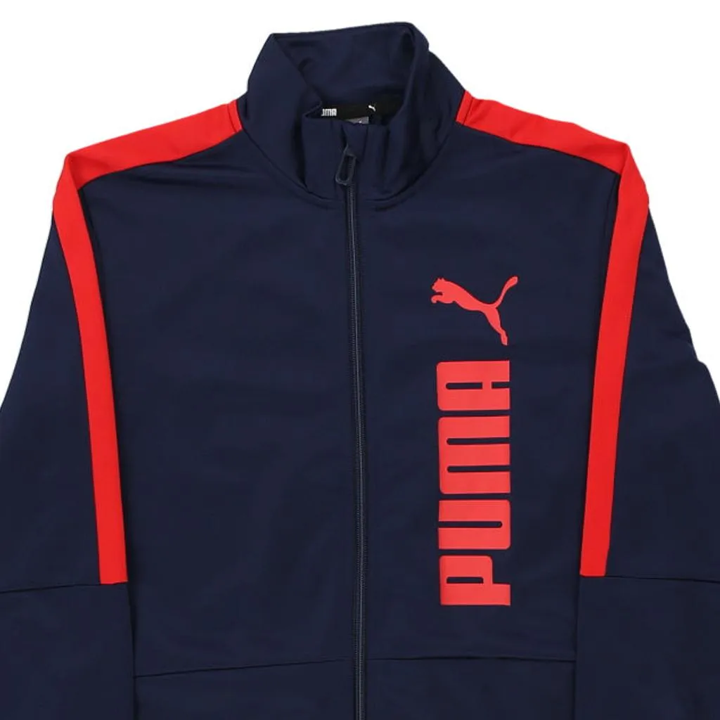 Age 13-14 Puma Track Jacket - Medium Navy Polyester