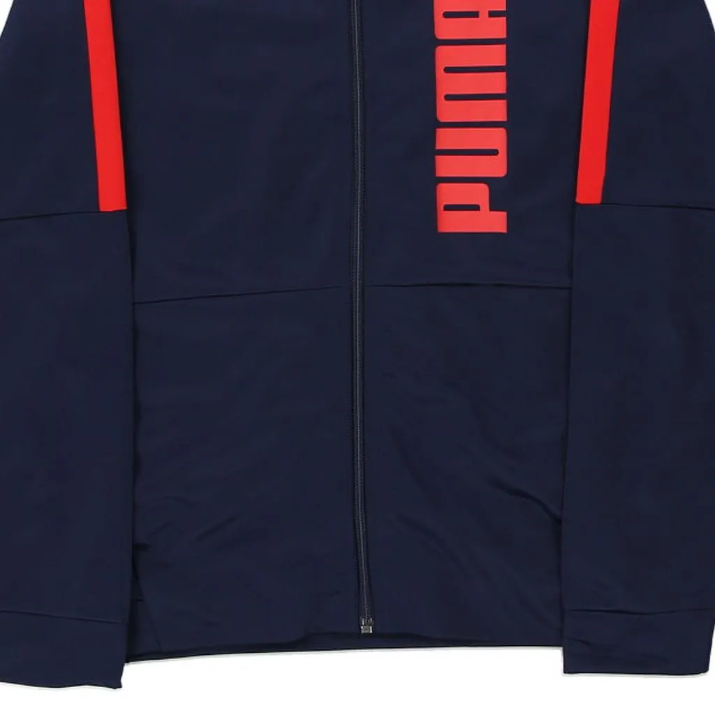 Age 13-14 Puma Track Jacket - Medium Navy Polyester