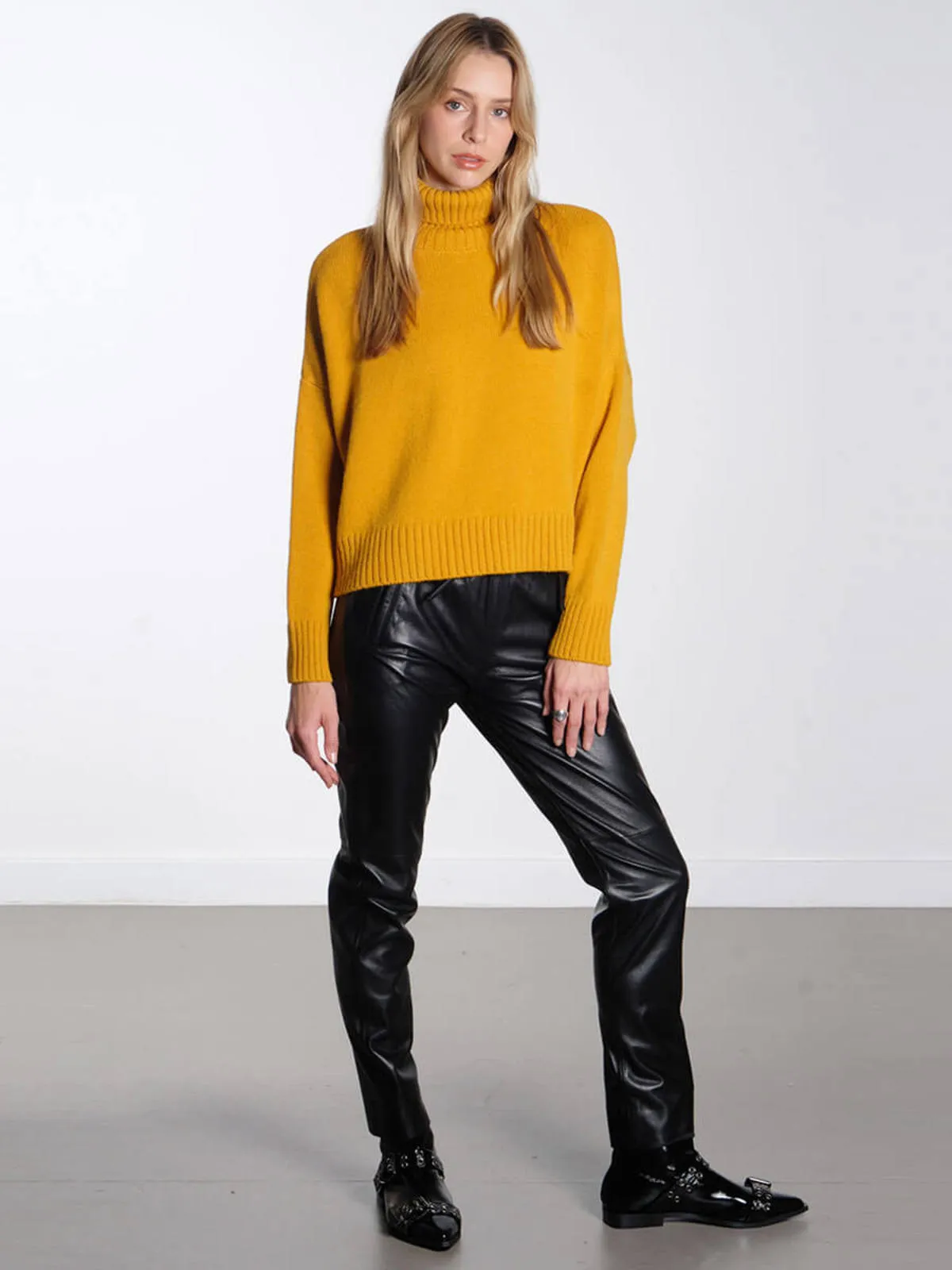 Aisha Rollneck Jumper - Amber