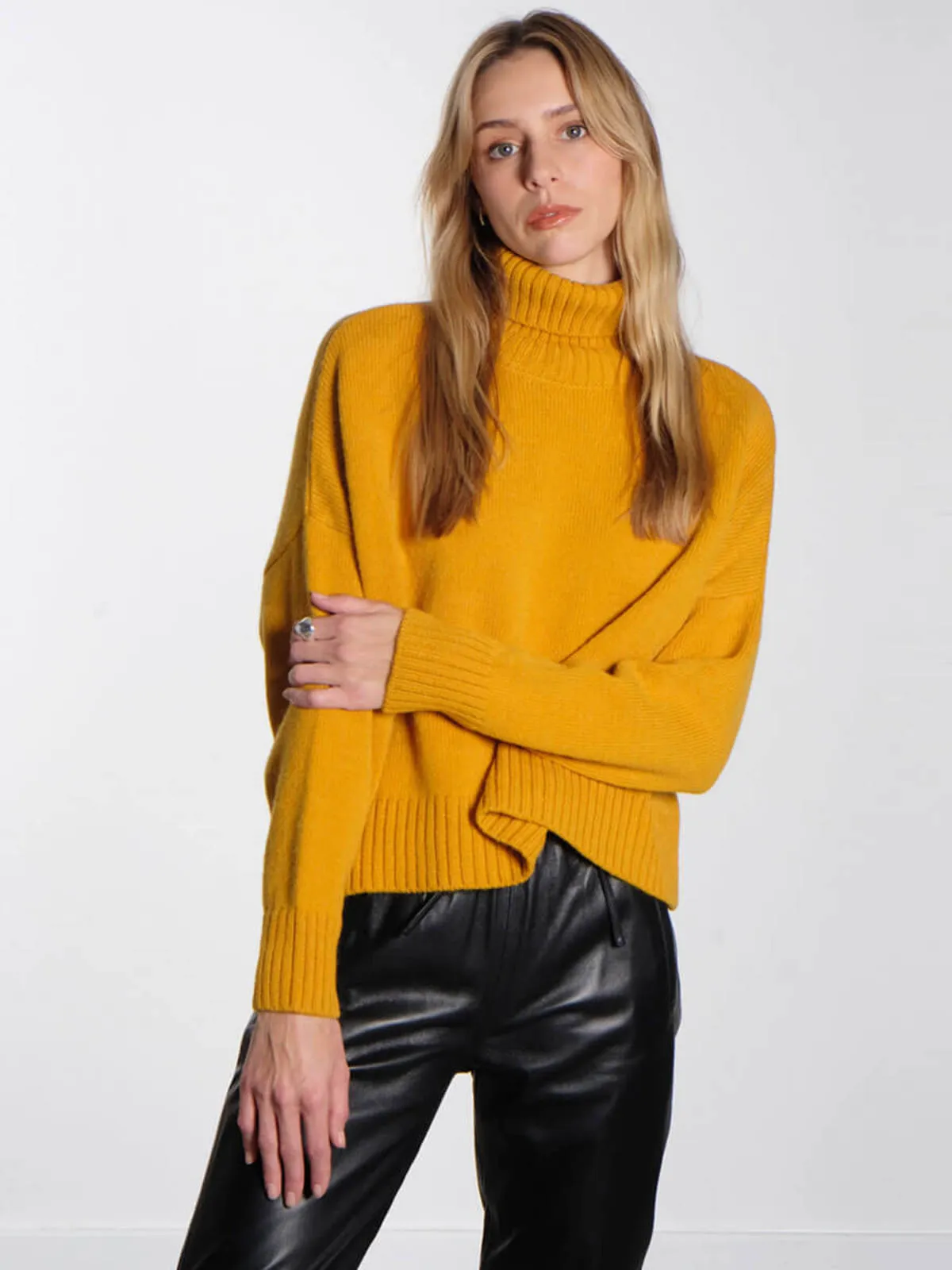 Aisha Rollneck Jumper - Amber