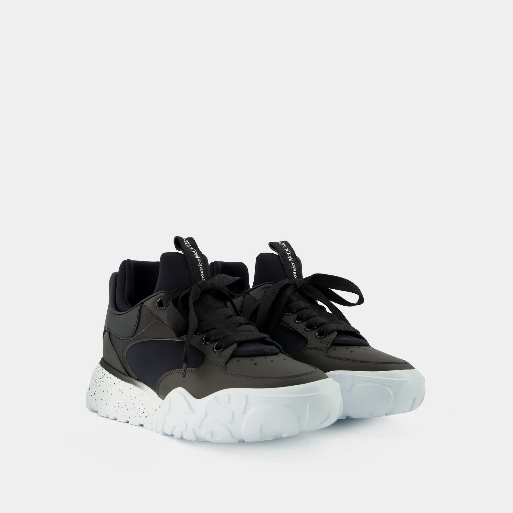 Alexander McQueen  Court Sneakers - Alexander Mcqueen - Black/White - Leather