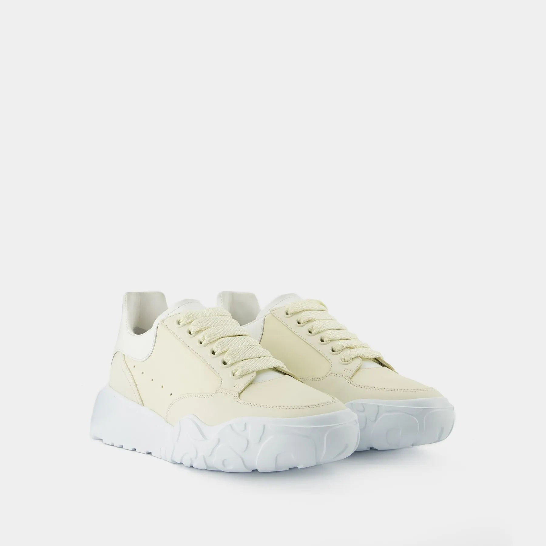 Alexander McQueen  Court Sneakers - Alexander Mcqueen - Cream/White - Leather