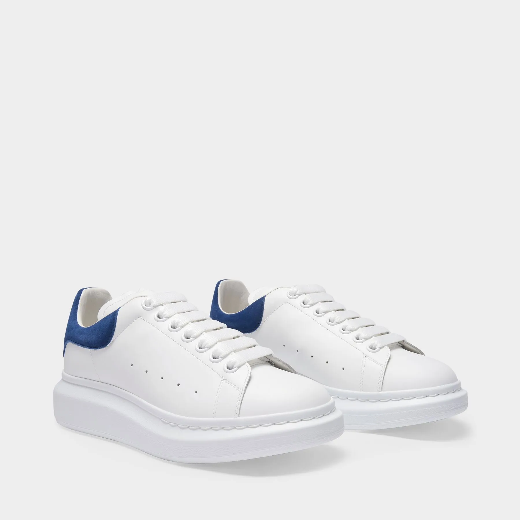 Alexander McQueen  Oversized  Sneakers - Alexander Mcqueen - White/Blue Paris - Leather