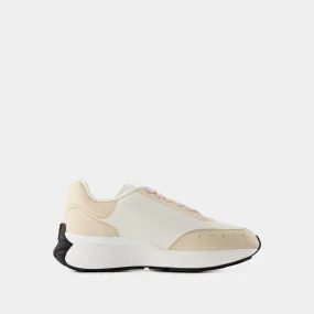 Alexander McQueen  Sprint Runner Sneakers  - Alexander McQueen - Leather - White/Pink