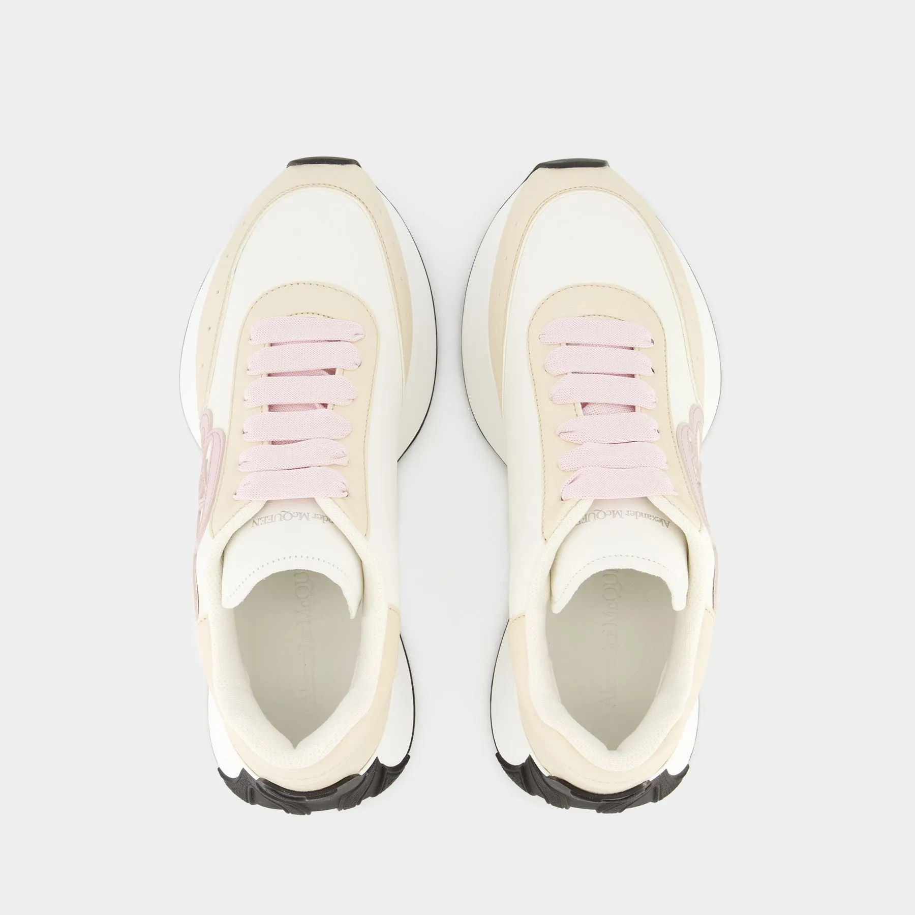 Alexander McQueen  Sprint Runner Sneakers  - Alexander McQueen - Leather - White/Pink