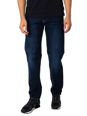 Armani Exchange Straight Fit Jeans - Dark Indigo Denim