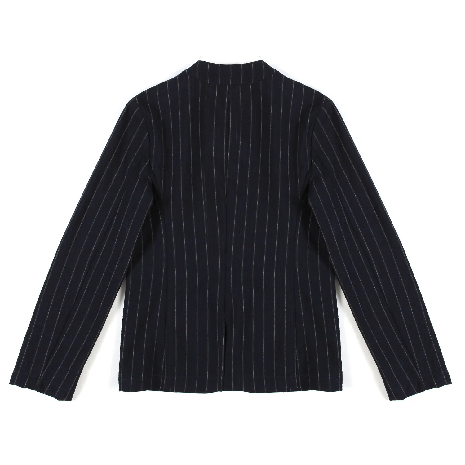 Armani Junior Navy Blue Pinstripe Korean Jacket For Kids And Teenager