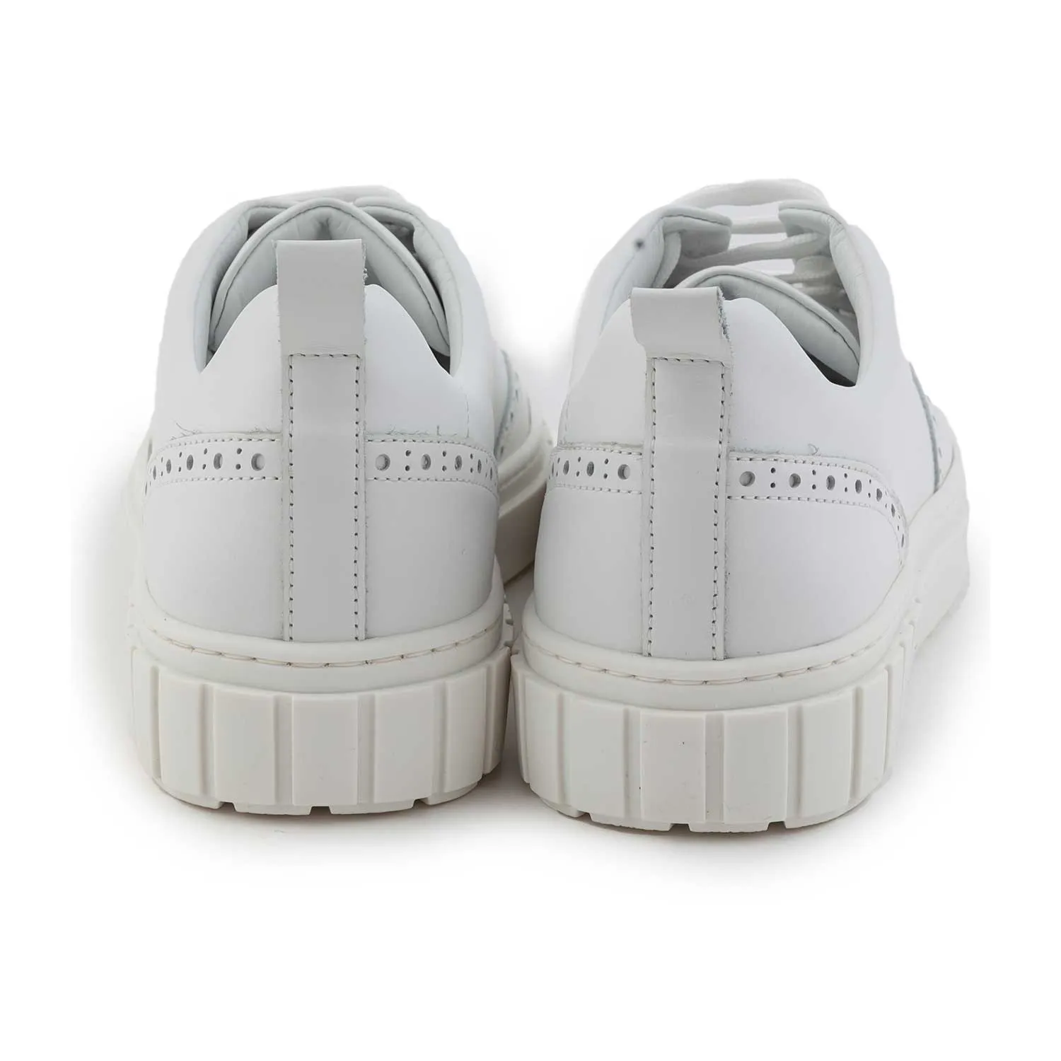 Armani Junior Unisex White Sneakers With Dovetails