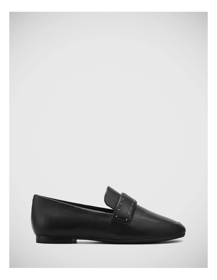 Ayla Leather Loafer in Black