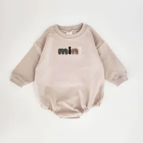 Baby Mini Sweatshirt Romper (0-18m) - Beige