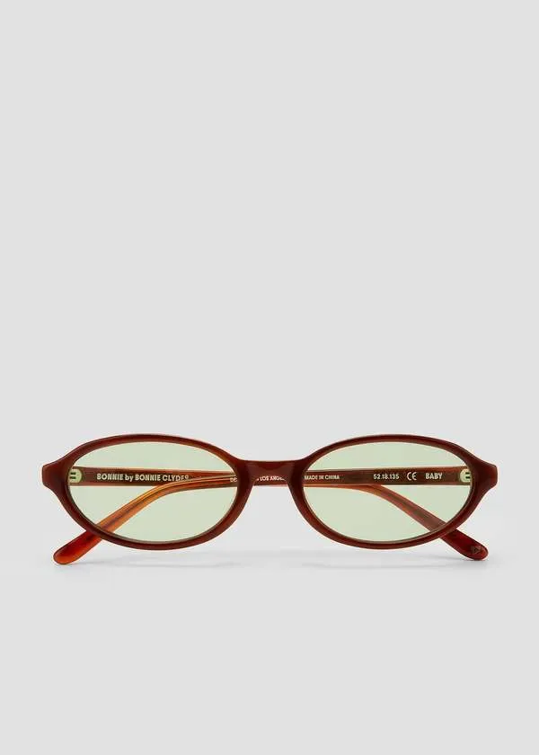 Baby Sunglasses - Brown Tortoise/Green