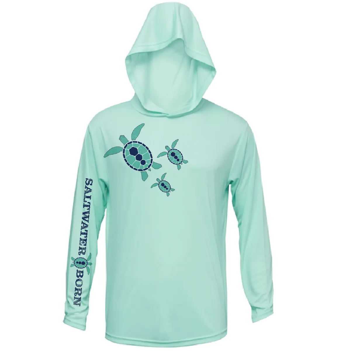 Baby Turtles Long Sleeve UPF 50+ Dry-Fit Hoodie