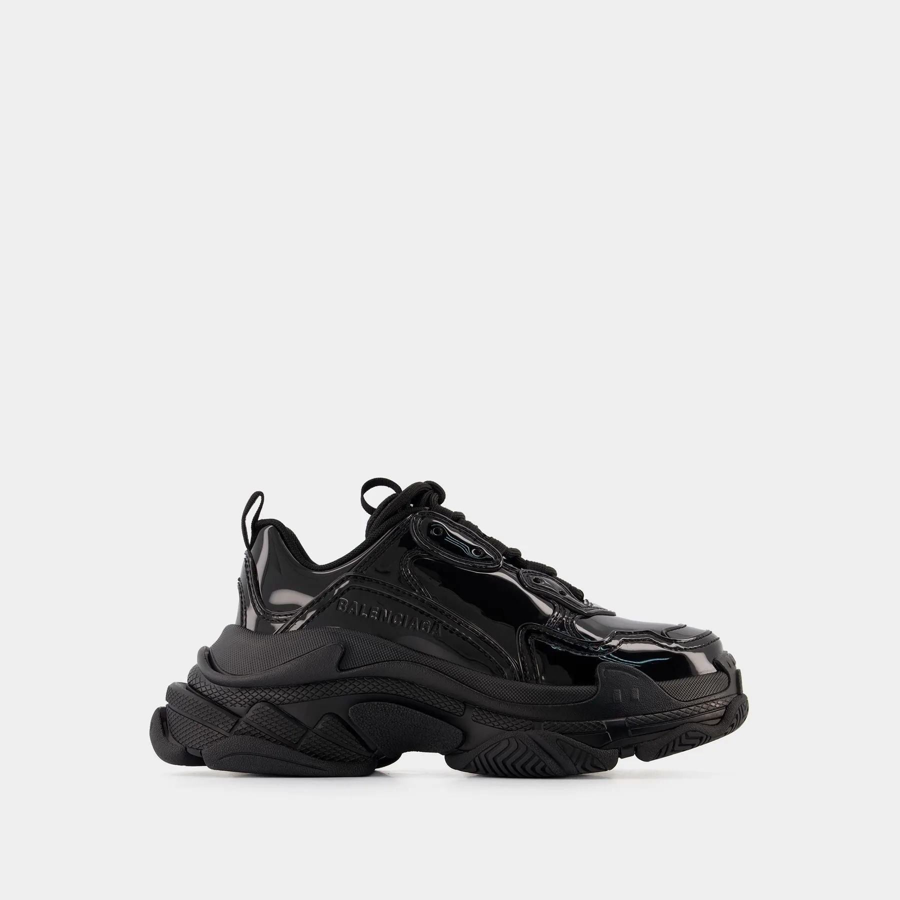 Balenciaga  Triple S Rubber Sneakers - Balenciaga -  Black - Vegan Leather