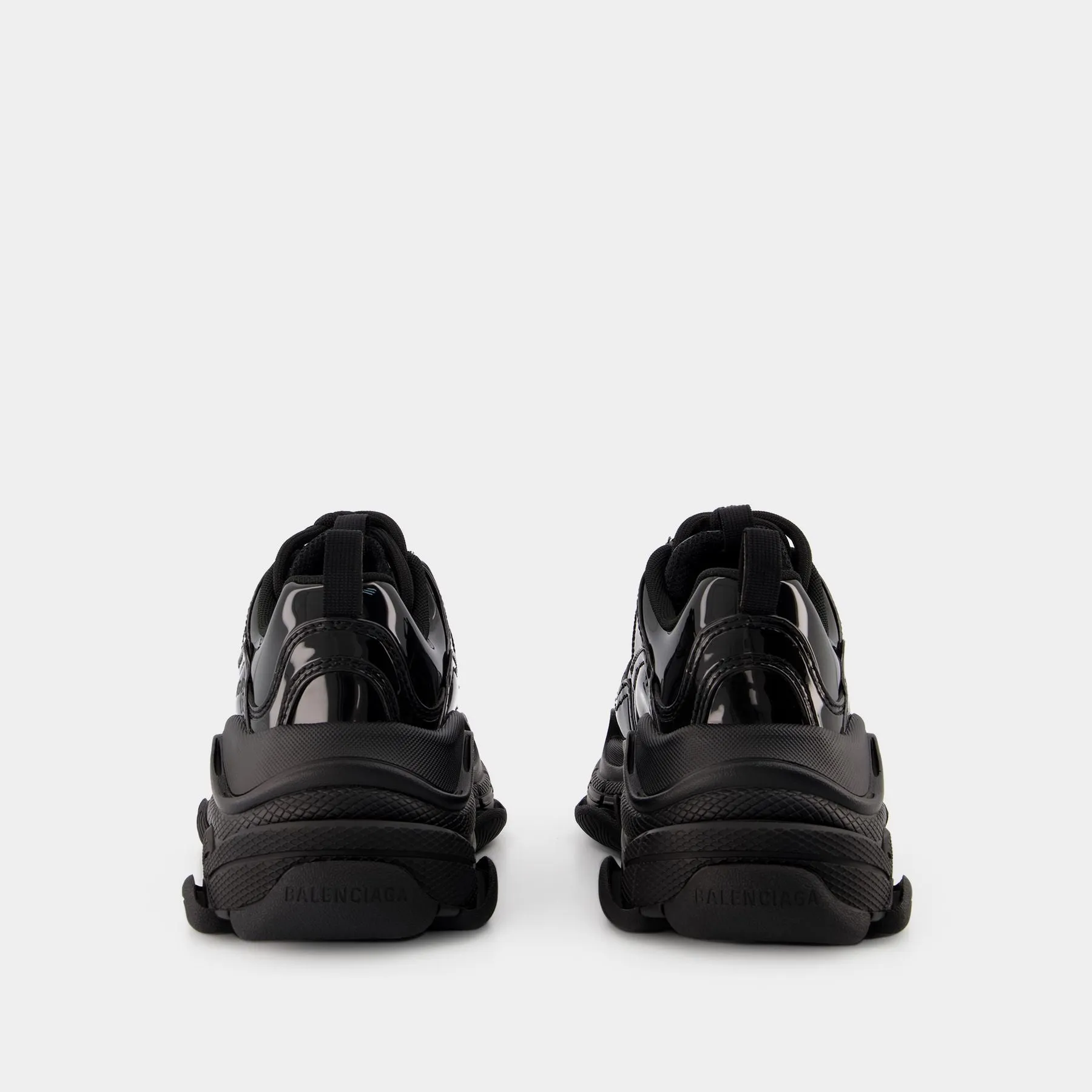 Balenciaga  Triple S Rubber Sneakers - Balenciaga -  Black - Vegan Leather