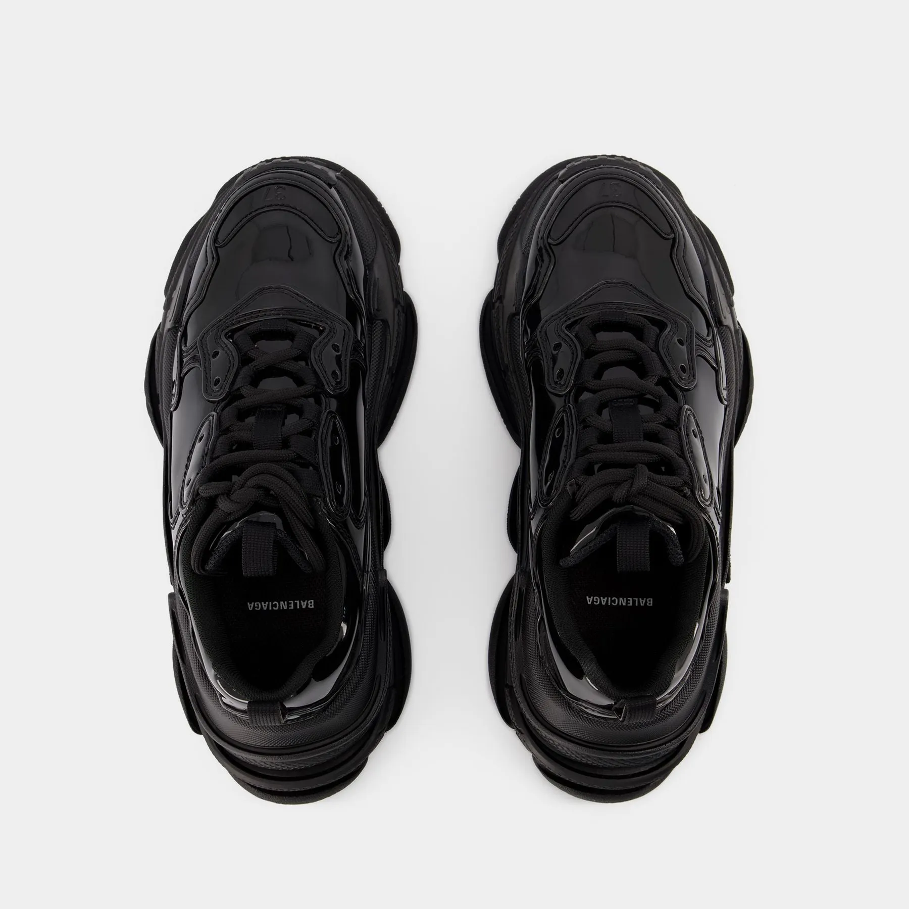 Balenciaga  Triple S Rubber Sneakers - Balenciaga -  Black - Vegan Leather