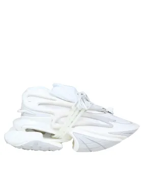 BALMAIN UNICORN SNEAKERS IN NEOPRENE AND WHITE LEATHER