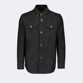 Barocco Black Shirt Jacket