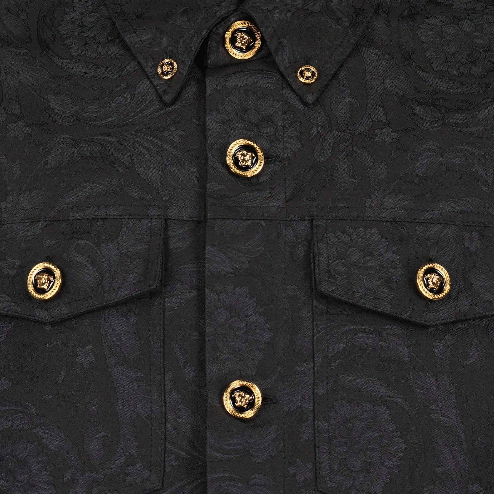 Barocco Black Shirt Jacket