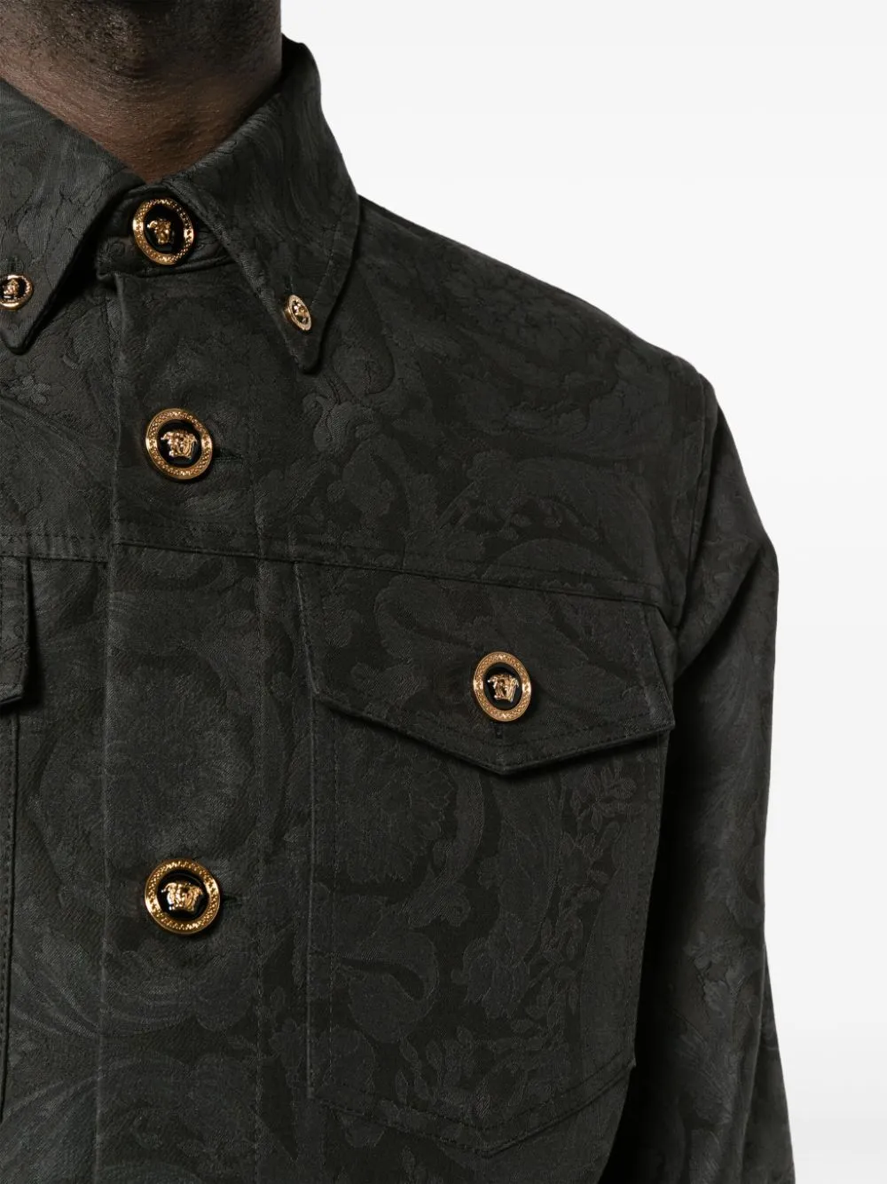 Barocco Black Shirt Jacket