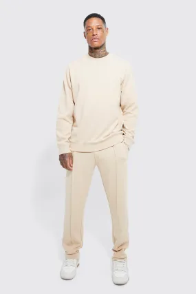 Basic Interlock Sweatshirt & Jogger Tracksuit