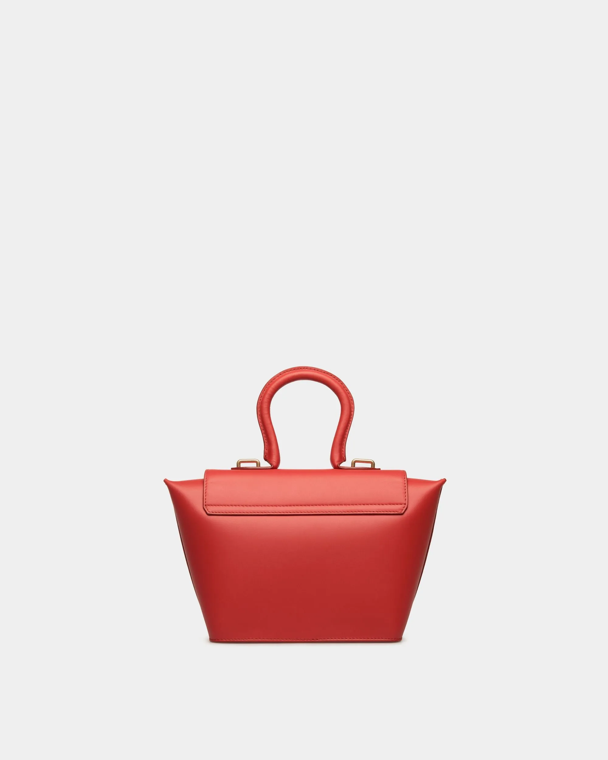 Belle Top Handle Bag in Candy Red Leather 