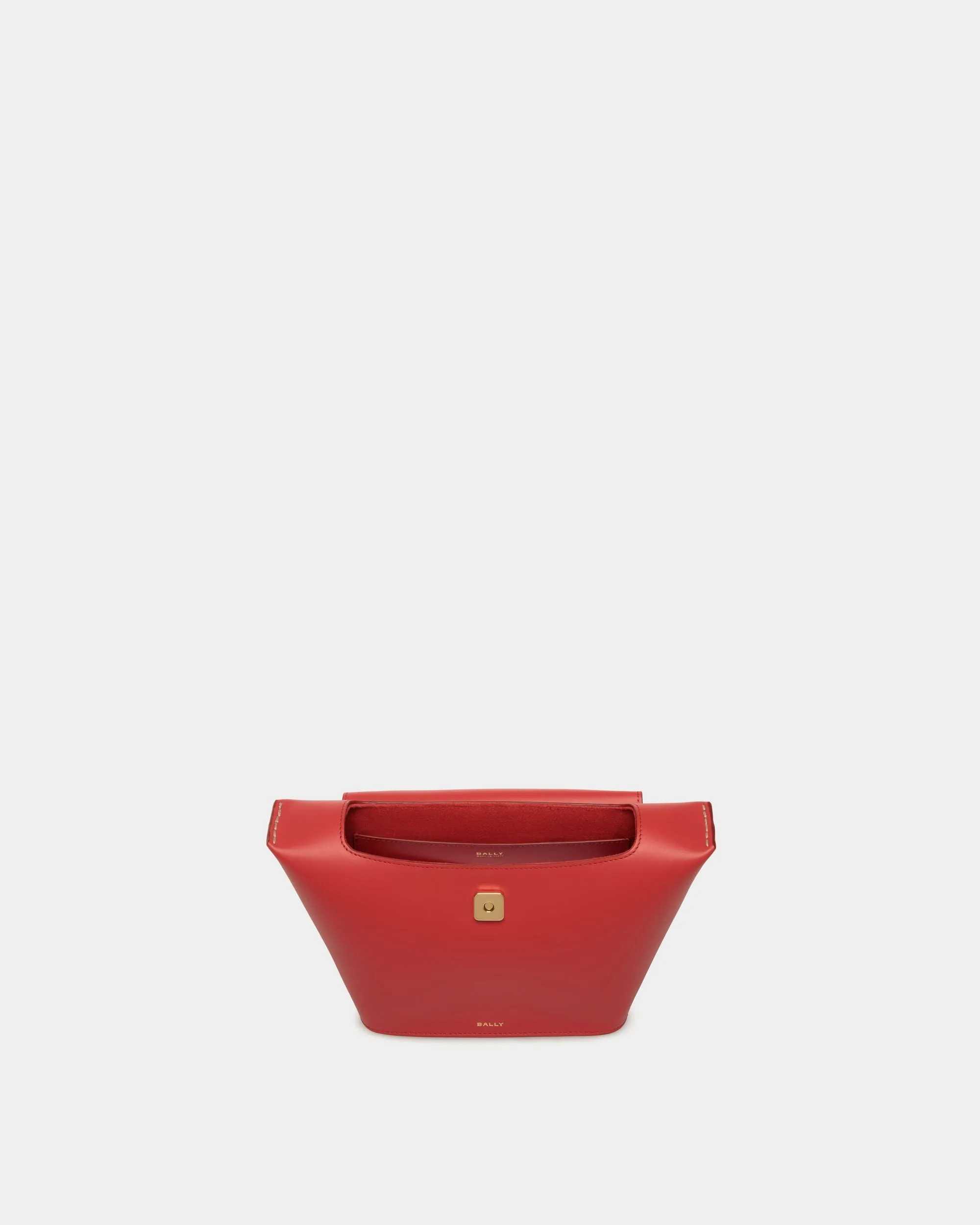 Belle Top Handle Bag in Candy Red Leather 