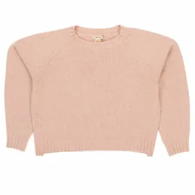 Bellerose Antique Pink Wool Pullover For Girl And Teen