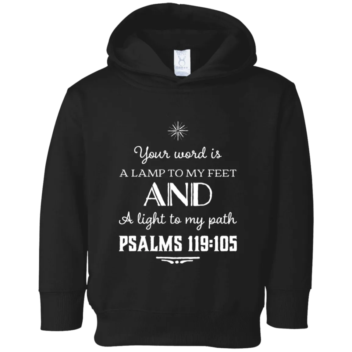 Bible Verse Toddler Fleece Hoodie - Psalm 119:105 Design 5