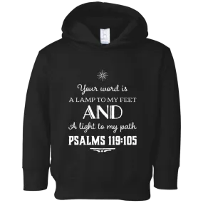 Bible Verse Toddler Fleece Hoodie - Psalm 119:105 Design 5