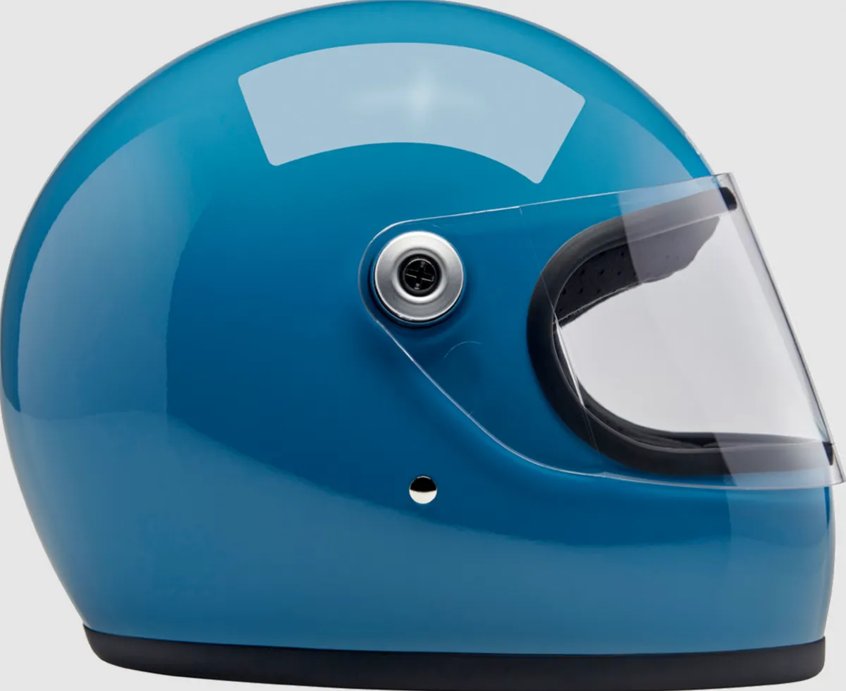 Biltwell Gringo S 06 Blue Full Face Helmet + Freebie Bundle