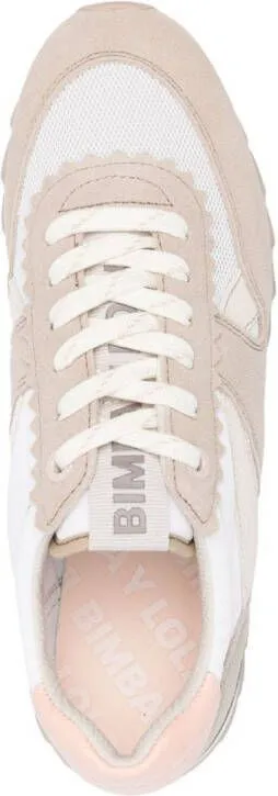 Bimba y Lola lace-up panelled sneakers Neutrals