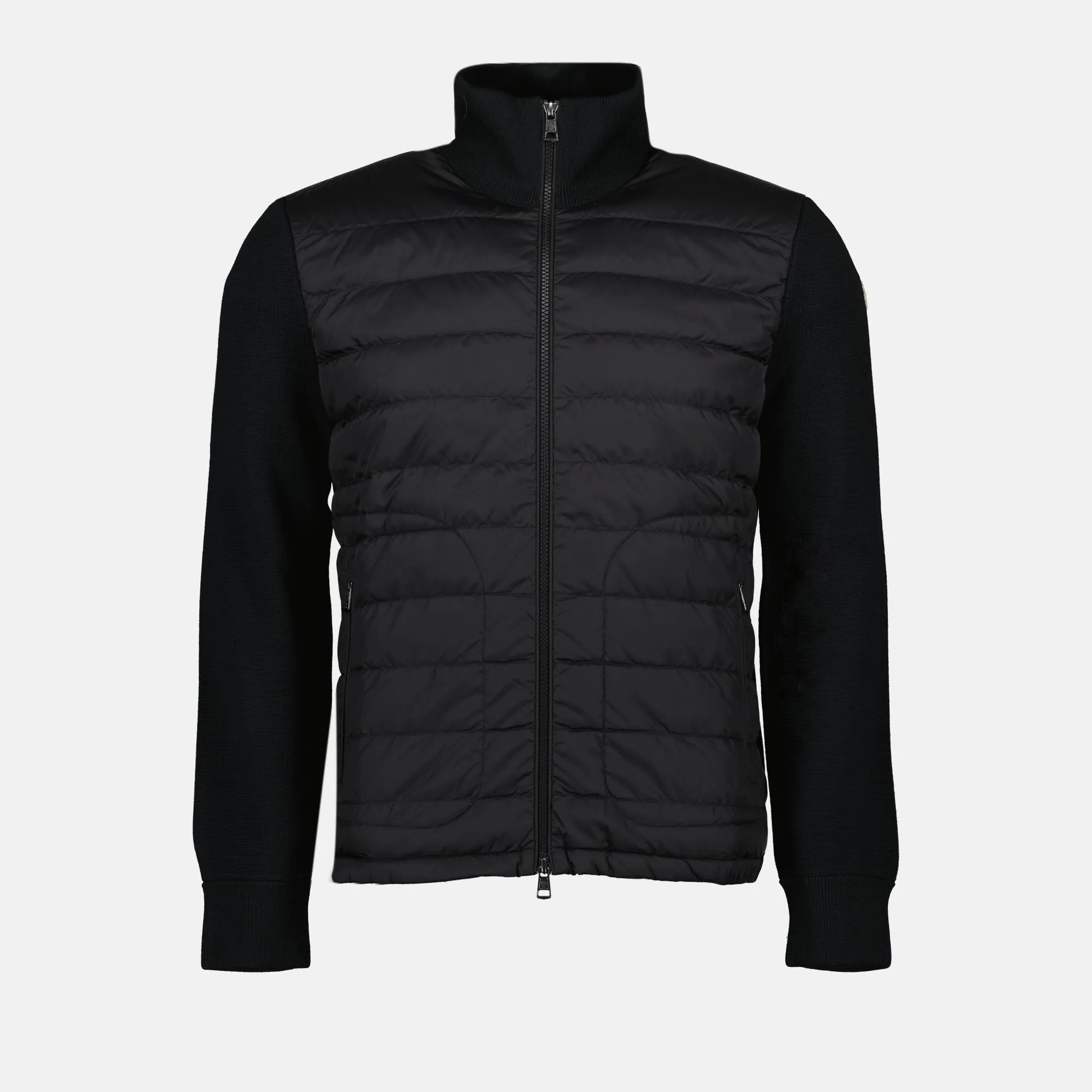 Black Bi-Material Jacket