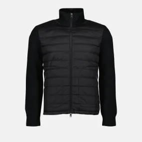 Black Bi-Material Jacket