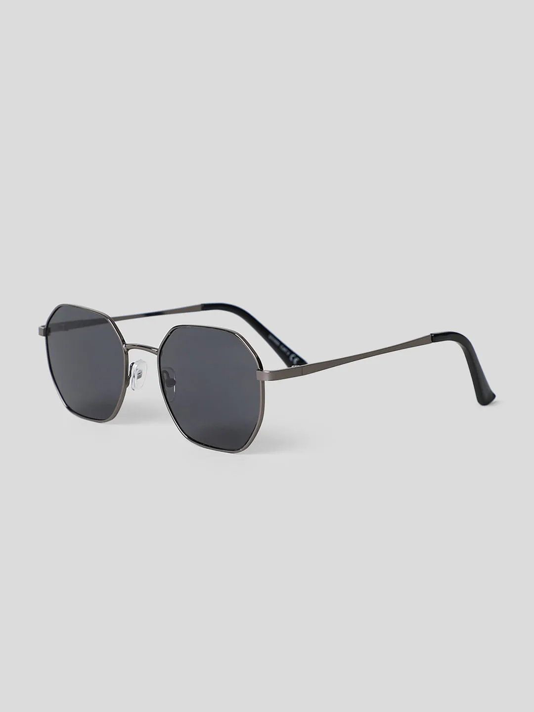 Black Hexagonal Sunglasses