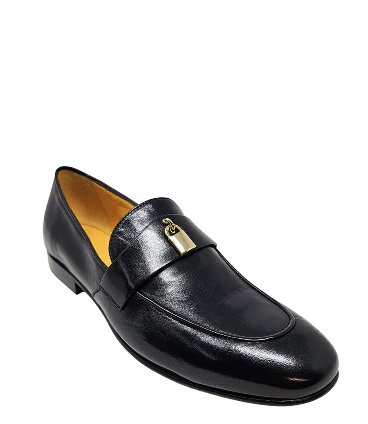 Black Lock Flat Loafer - Black