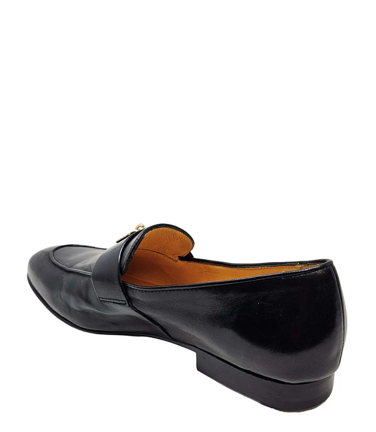 Black Lock Flat Loafer - Black