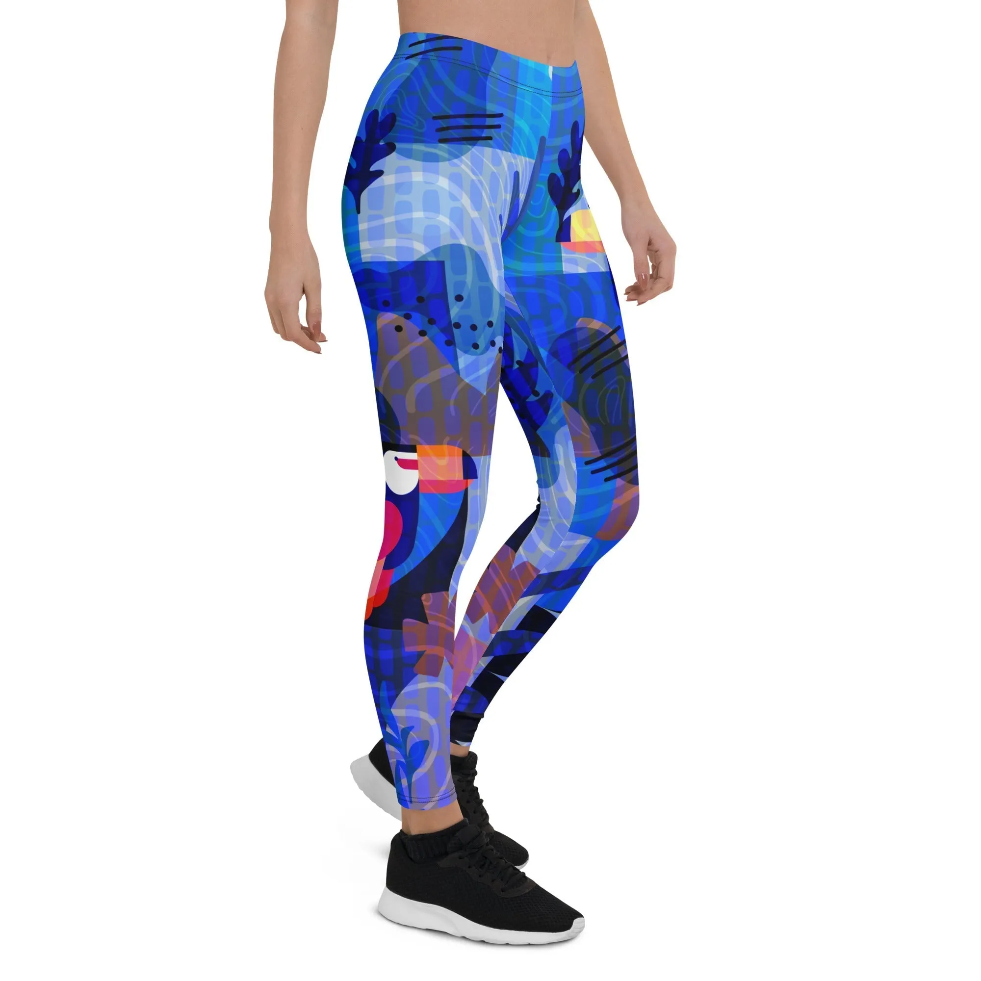 Blue Abstract Leggings