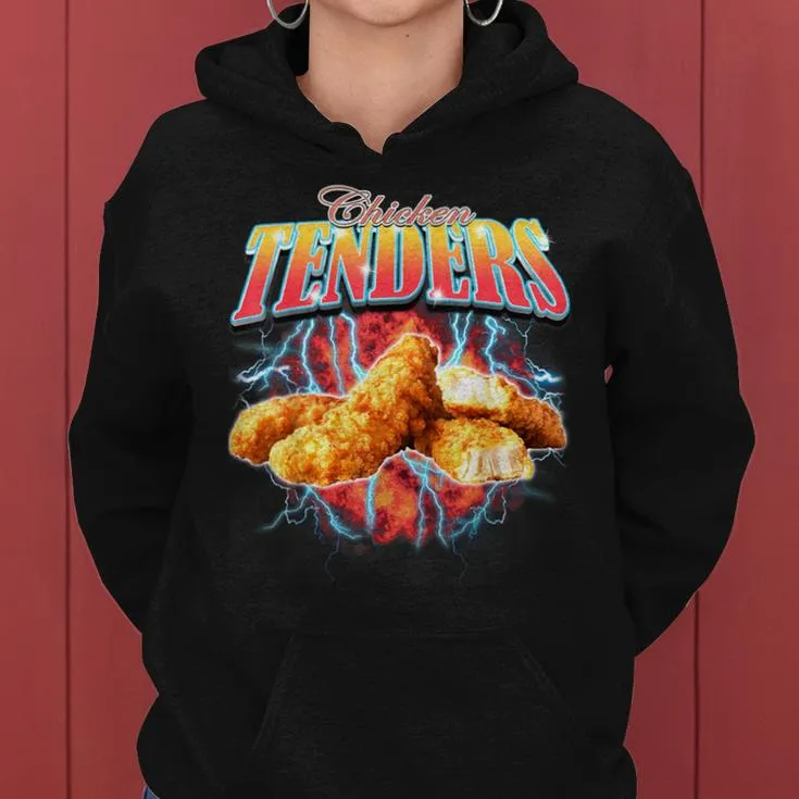 Bootleg Rap Chicken Tenders Vintage 90S Heavy Metal Women Hoodie