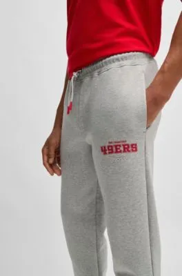 BOSS x NFL signature-tape tracksuit bottoms with special branding