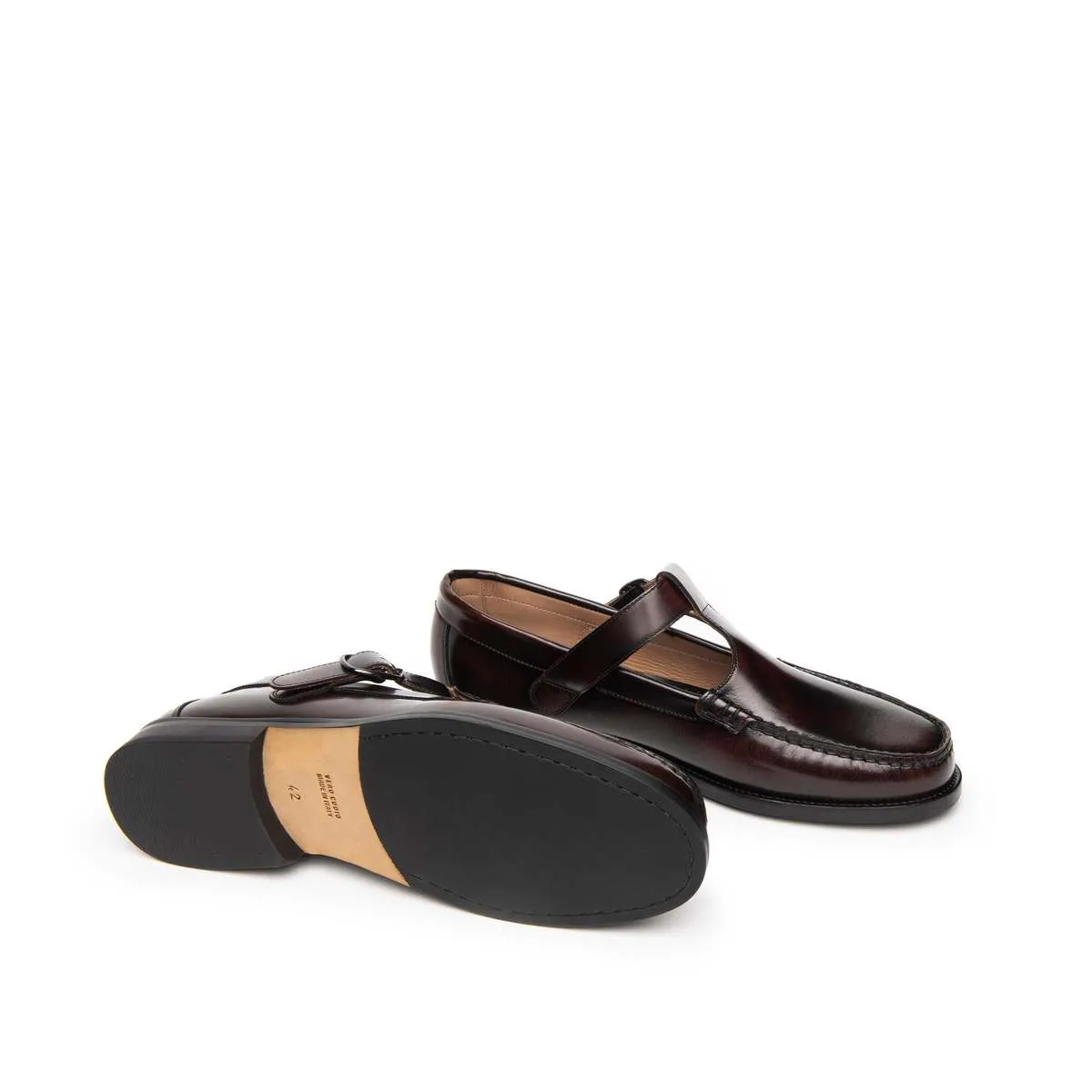 BOSTON T STRAP LOAFER - CHIANTI