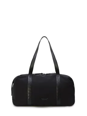 BOTTEGA VENETA Black Leather Trim Duffle Handbag for Men - SS24 Collection